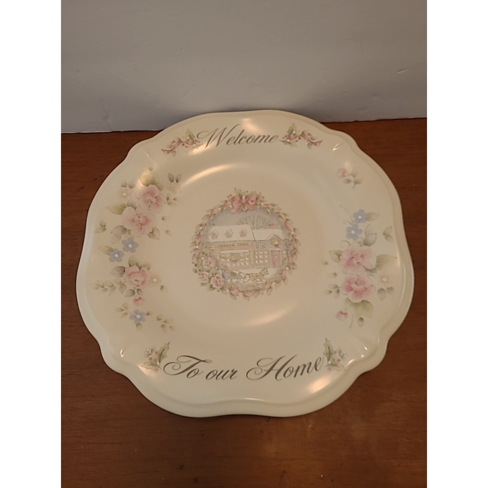 Pfaltzgraff Tea Rose 'Welcome to Our Home' 12" Serving Plate